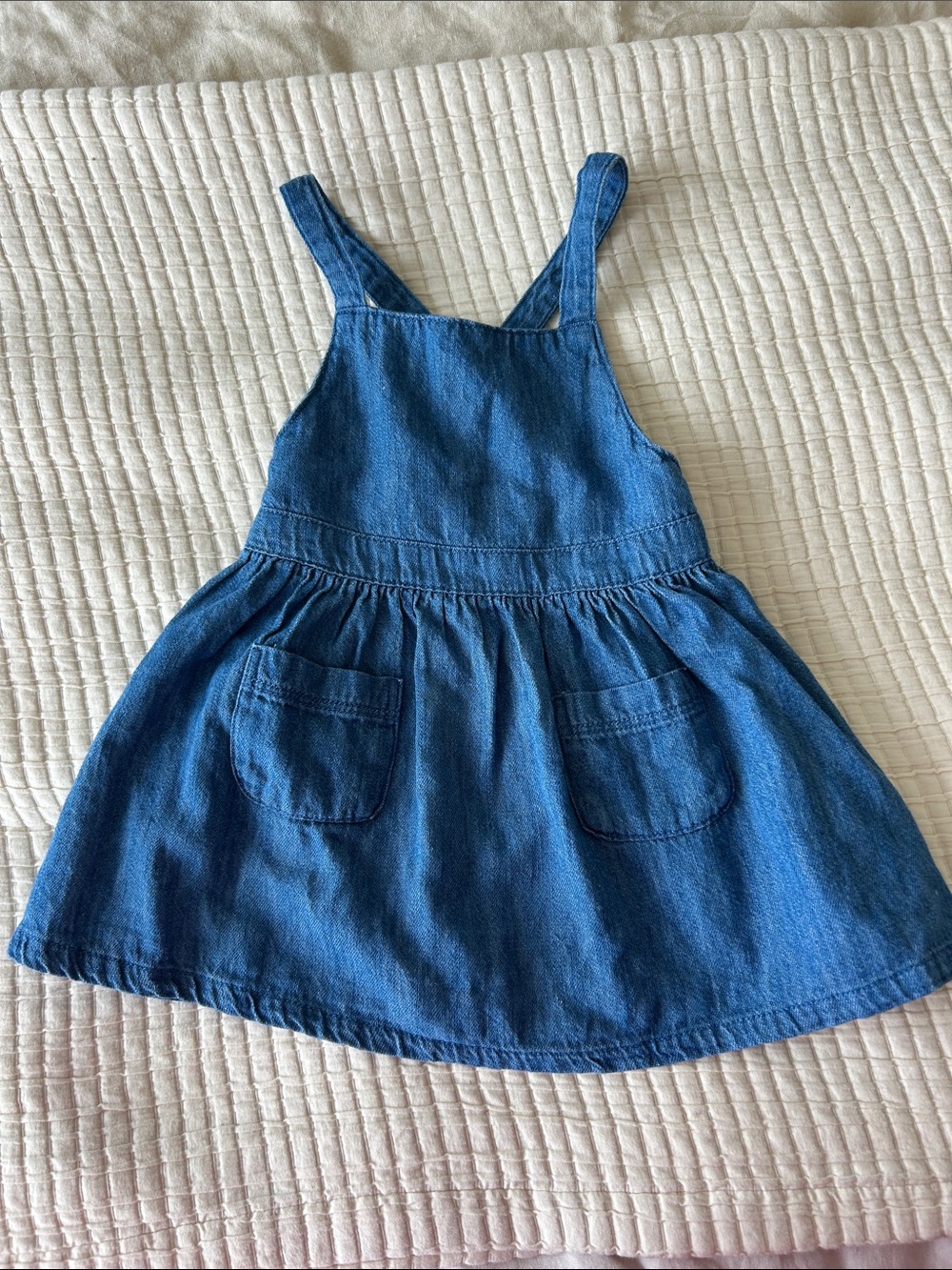 Old Navy Blue Denim Girls' Pinafore Dress